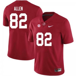 NCAA Men's Alabama Crimson Tide #82 Chase Allen Stitched College 2020 Nike Authentic Crimson Football Jersey GY17A21BA
